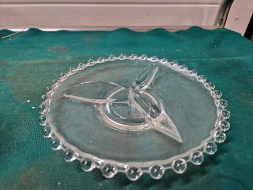 verdeelschaal vintage van glas, Ophalen of Verzenden, 'T Olde Gre-j, Info@toldegrej.nl, Endepoelstraat 20f Didam