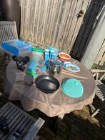 Mepal,  vierdelig camping servies en twee campingpannen., Ophalen, Gebruikt