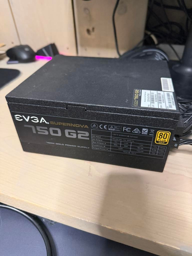 Evga dupernova 750 G2 gold modulaire voeding, Computers en Software, Interne voedingen, Ophalen of Verzenden, Zo goed als nieuw