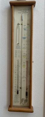 Antieke Barometer Weerstation met Thermometer, Ophalen of Verzenden, Gebruikt, Weerstation