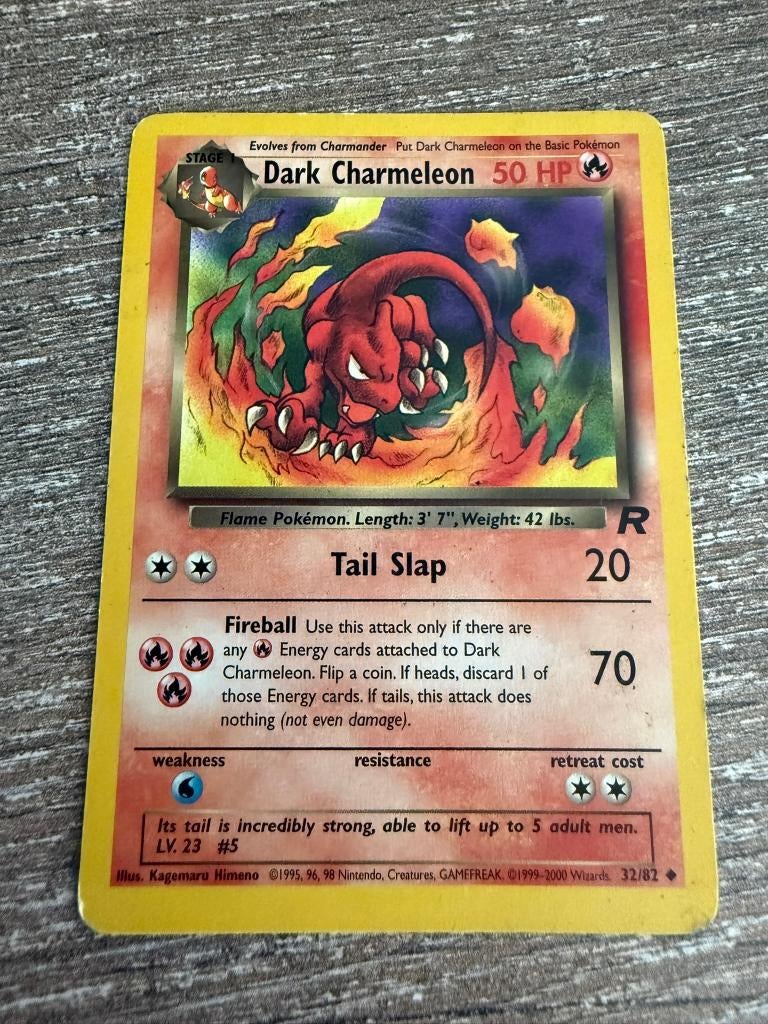 Dark Charmeleon #32 Pokemon Team Rocket (iets mindere staat), Ophalen of Verzenden, Gebruikt, Losse kaart