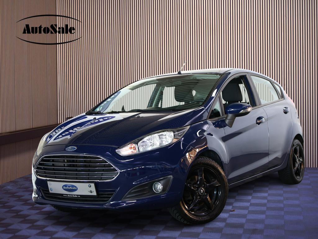 Ford Fiesta 1.0 EcoBoost Titanium AUTOMAAT BT AIRCO 101pk LM, Gebruikt, Zwart, Blauw, Origineel Nederlands