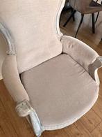 Mooie lichtgrijze oorfauteuil, Huis en Inrichting, Fauteuils, Ophalen, Zo goed als nieuw, Stof, 75 tot 100 cm