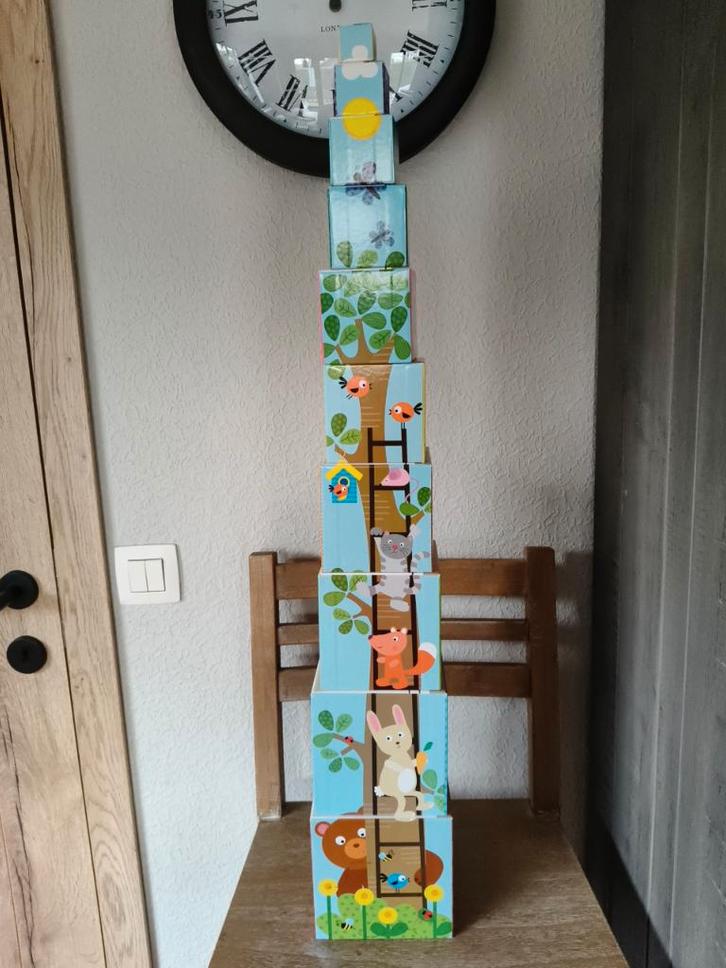 Goula stapelblokken / cubes empilables - zeer goede staat, Kinderen en Baby's, Speelgoed | Educatief en Creatief, Zo goed als nieuw