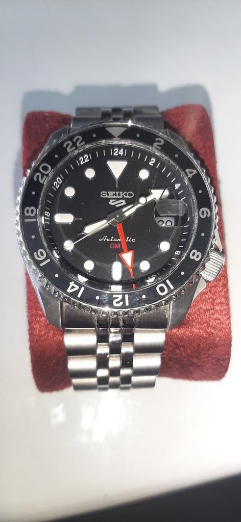 Seiko 5 Sports GMT Automatisch Polshorloge Staal, Sieraden, Tassen en Uiterlijk, Horloges | Heren, Ophalen of Verzenden