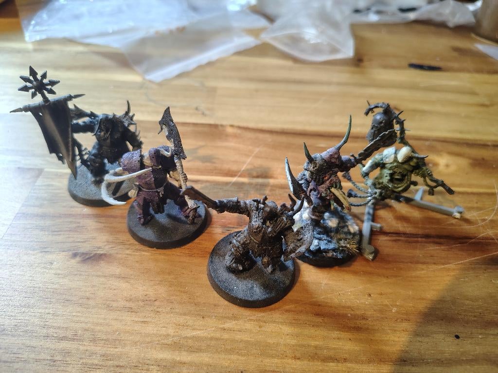 warhammer aos putrid blightkings old sculpts 4, Hobby en Vrije tijd, Wargaming, Ophalen of Verzenden, Zo goed als nieuw, Warhammer
