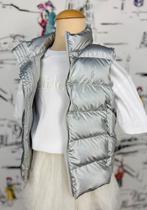 Ralph Lauren zilveren dons bodywarmer jas maat 5, Zo goed als nieuw, Ralph Lauren, Jas, Verzenden