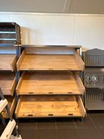 Broodrek / Winkelrek met 3 houten schappen, Ophalen of Verzenden