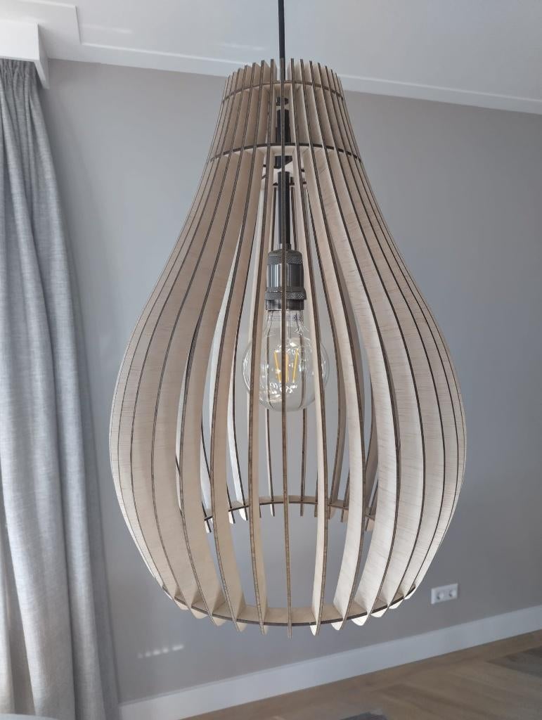 Hanglamp, Huis en Inrichting, Lampen | Hanglampen, Ophalen, Nieuw, Hout, Minder dan 50 cm