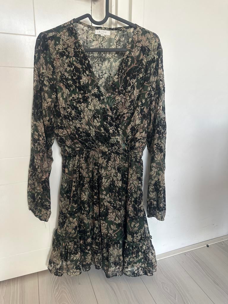 Kilky Paris Jurk met Bloemenprint - Maat M/L, Maat 38/40 (M), Ophalen of Verzenden, Zo goed als nieuw, Boven de knie