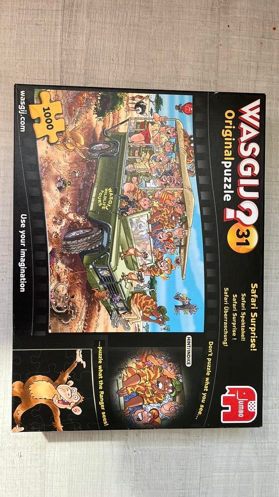Wasgij original puzzle Safari Surprise-31, Ophalen, 500 t/m 1500 stukjes, Gebruikt