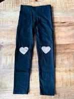 H&M legging zwart goud hart 128, Kinderen en Baby's, Kinderkleding | Maat 128, Ophalen of Verzenden, Zo goed als nieuw, Meisje