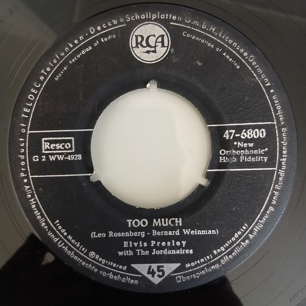 Elvis Presley - Too Much / Playing For Keeps (Single), Cd's en Dvd's, Vinyl Singles, Gebruikt, 7 inch, Single, Ophalen of Verzenden