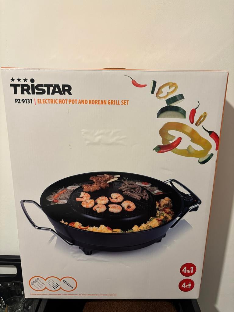 Tristar Hotpot en Koreaanse Grill Set, Ophalen, Nieuw, 4 t/m 7 personen