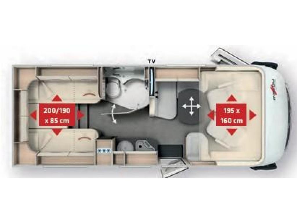 Malibu T 430 KB LE Lengte-/Hefbed Automaat, Koelkast, Malibu, Fiat, Bedrijf