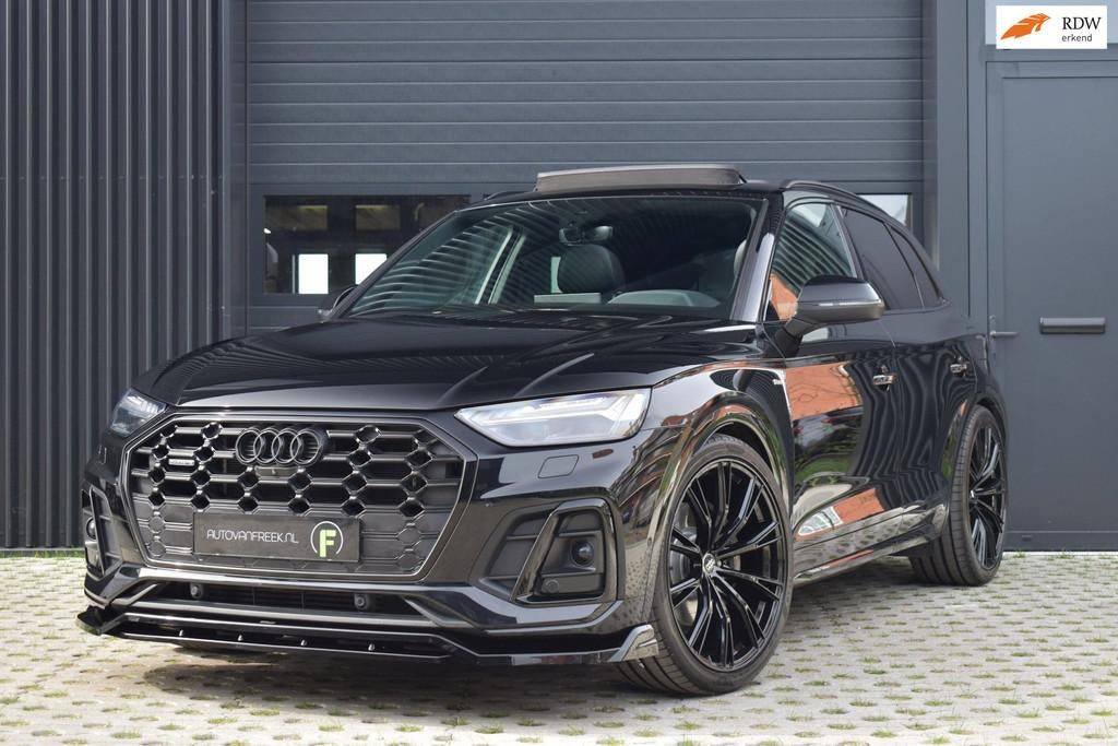 Audi Q5 50 TFSI e S-Line Black Optic Quattro | PANO | RS LED, Auto's, Audi, Automaat, Gebruikt, 4 cilinders, Zwart