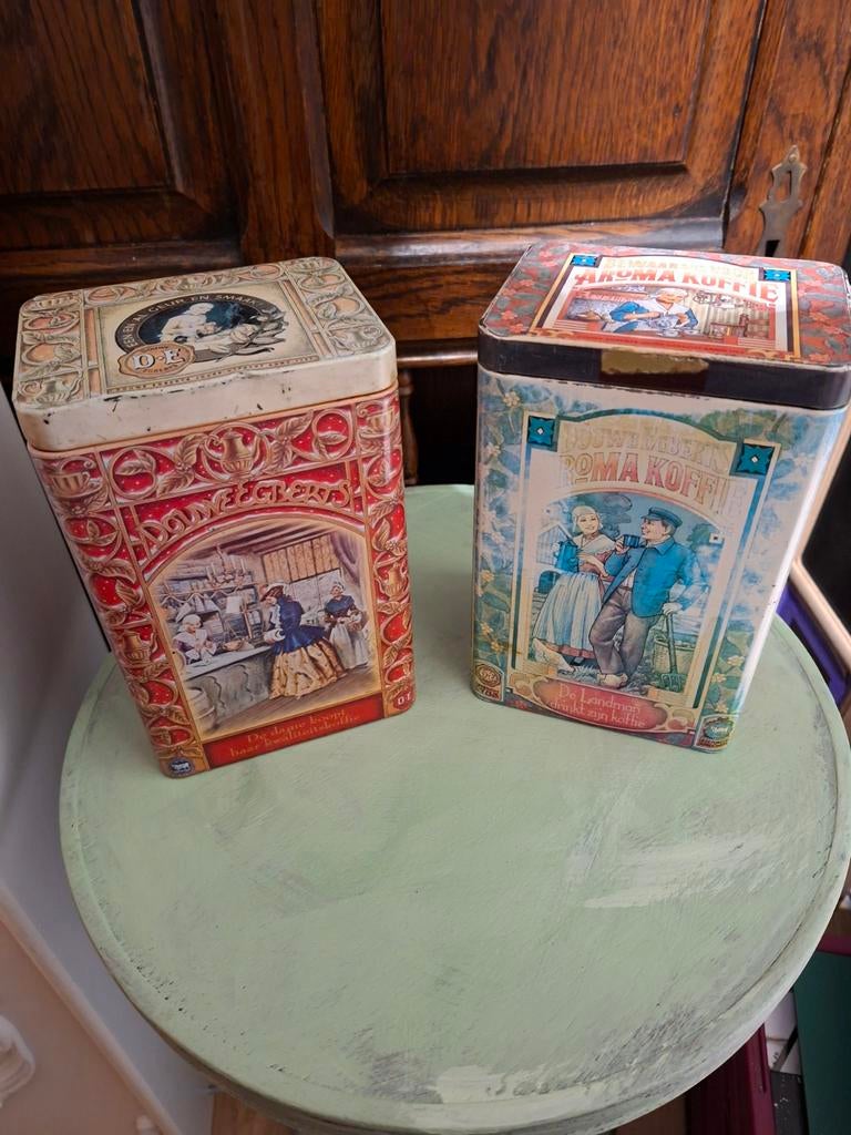 Vintage Douwe Egberts blikken., Verzamelen, Blikken, Ophalen of Verzenden, Koffie, Douwe Egberts