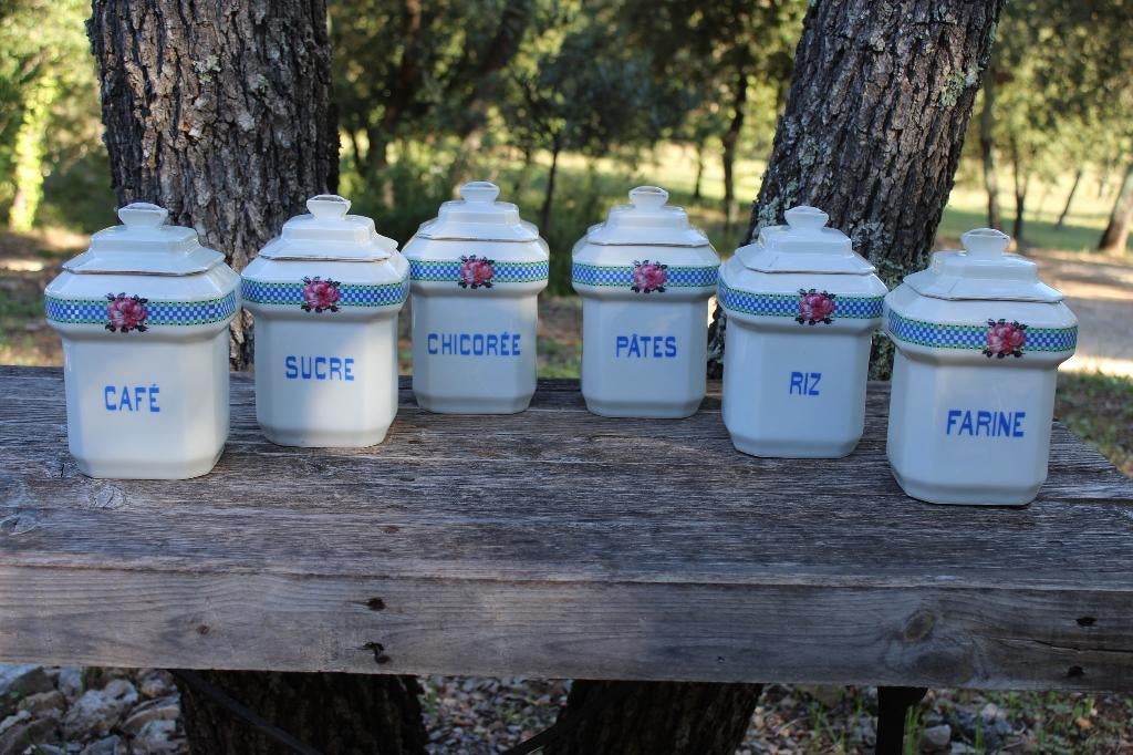 Brocante - Nostalgische serie keukenpotten!, Voorraadpot, Ophalen, Gebruikt, Steen/keramiek