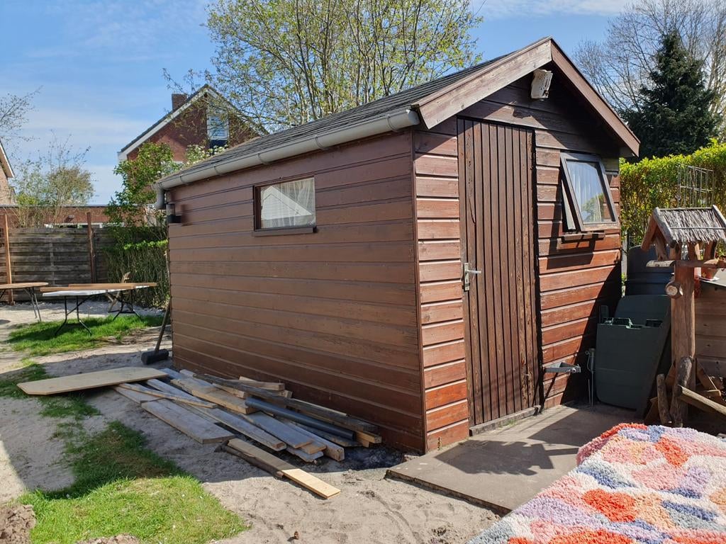 Tuinhuis 4x2.5 gratis zelf demonteren, Ophalen, Tuinhuis, 250 tot 500 cm, 2 ramen