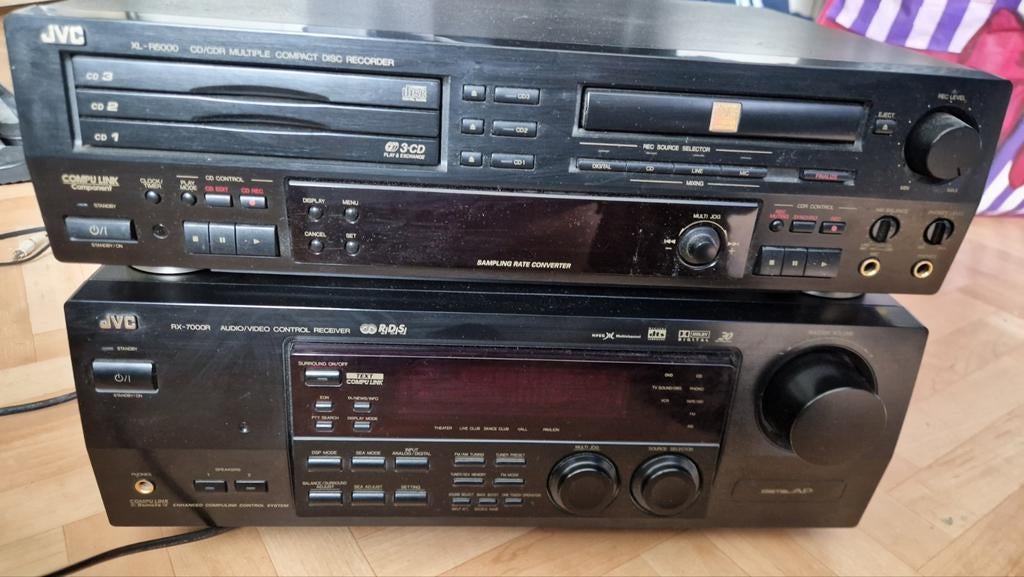 JVC RX-7000R, XL-R 5000 & Sony SSMF-415 speakers, Ophalen of Verzenden, Gebruikt, Stereo, JVC