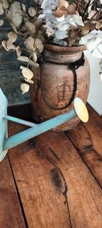 Mooie brocante groen blauwe gieter., Ophalen of Verzenden