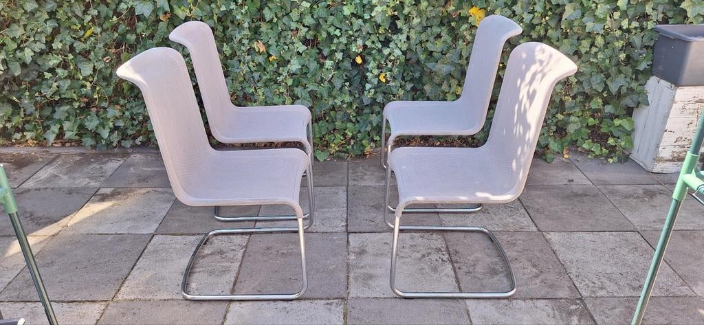 4x Rolf Benz Freistil slede stoelen, Ophalen, Overige materialen, Gebruikt, Vier