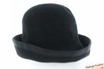 Vintage Flexibele dameshoed HTB zwart dun zacht vilt 56, HTB, 56 of 57 cm (M, 7 of 7⅛ inch), Hoed, Ophalen of Verzenden
