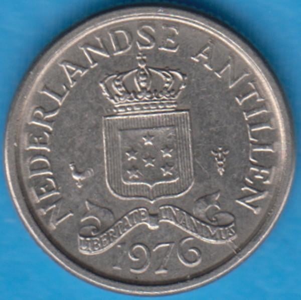 Nederlandse Antillen 10 cent 1976 in munthouder, Ophalen of Verzenden, Koningin Juliana, 10 cent, Losse munt