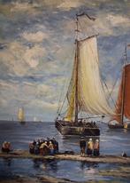 zeegezicht met zeilboten, Ophalen of Verzenden