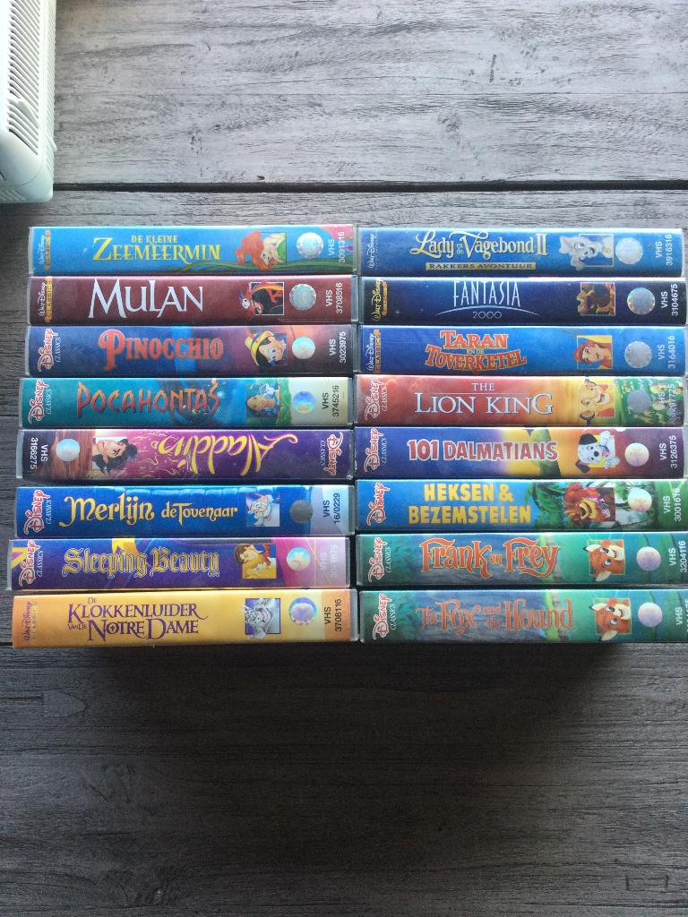 Videobanden Disney, Cd's en Dvd's, VHS | Kinderen en Jeugd, Ophalen, Tekenfilm, Alle leeftijden, Zo goed als nieuw