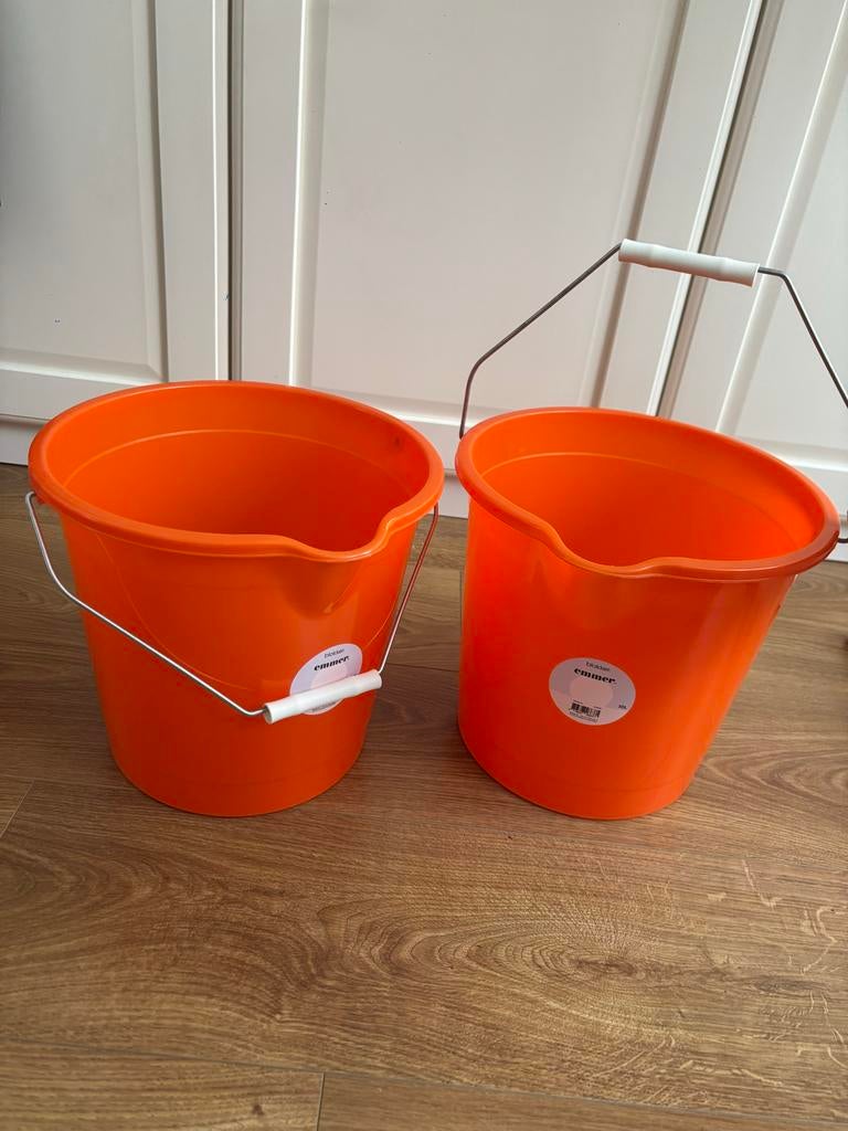 Blokker emmer 10 liter - 1 stuk, Ophalen of Verzenden, Zo goed als nieuw, Kunststof, Met handgreep