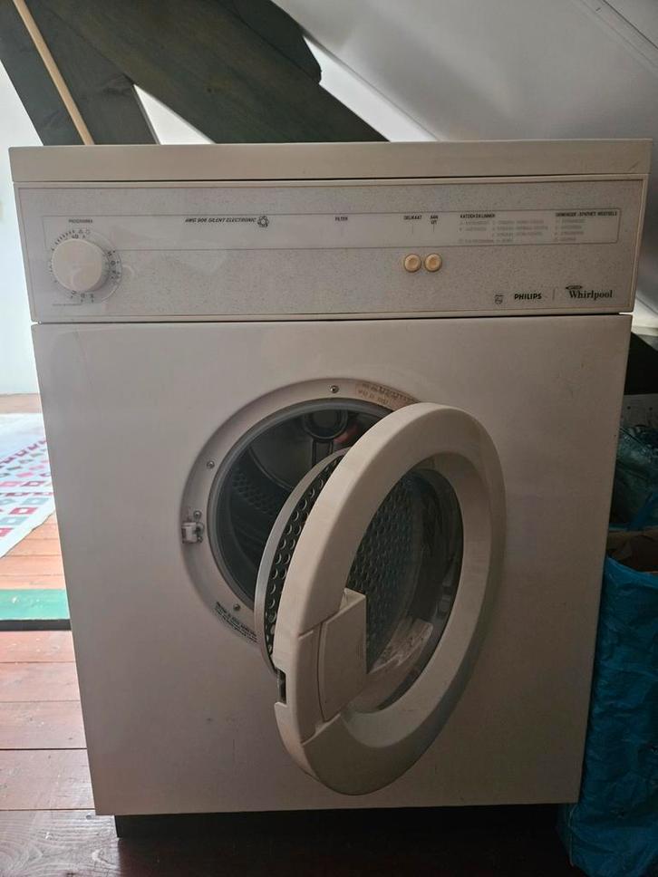 Gratis Philips Whirlpool wasdroger, Witgoed en Apparatuur, Wasdrogers, Gebruikt, Condens, 85 tot 90 cm, Ophalen