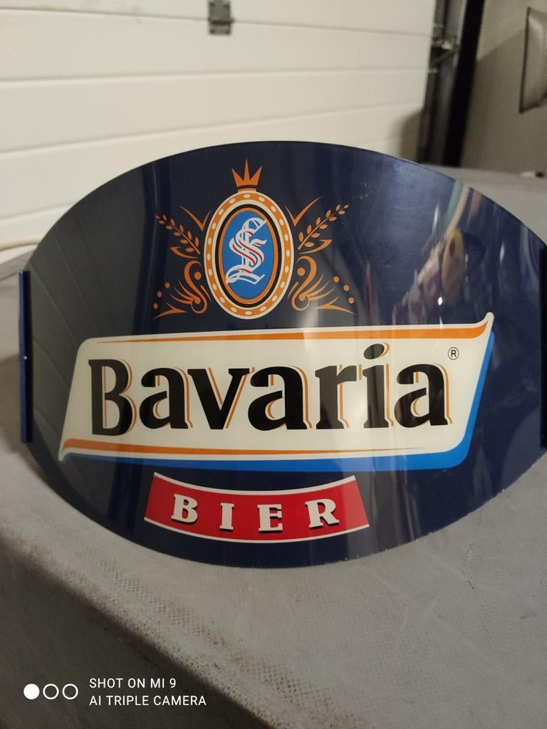 Bavaria verlichting, Ophalen of Verzenden, Zo goed als nieuw, Reclamebord, Plaat of Schild, Bavaria