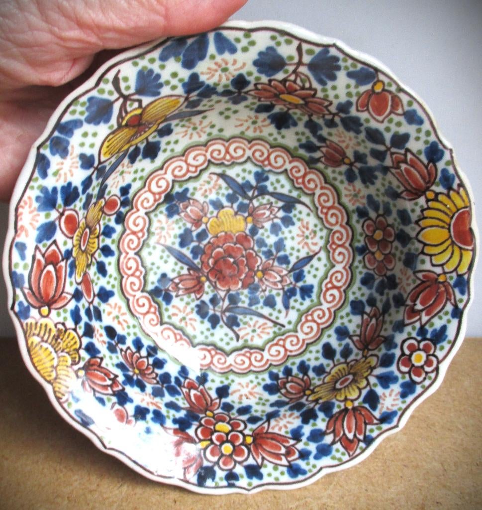 Tichelaar Makkum Polychrome Delfts aardewerk Kom~Klapmuts, Ophalen of Verzenden
