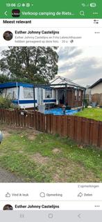 Te Koop:: Stacaravan op camping De Rietschoof in Aalst, Caravans en Kamperen, Overige merken, Particulier, Kachel, Overige
