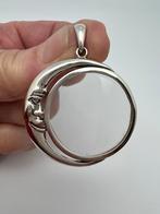 Zilveren halve maan loupe hanger om aan ketting te hangen, Nieuw, Zilver, Overige voorstellingen, Verzenden