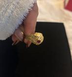 18K Gouden Leeuwenring, 20 of groter, Ophalen of Verzenden, Zo goed als nieuw, Dame of Heer