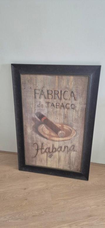 Fabrica Tabaco Habana Lijst 64x94cm beschikbaar voor biedingen