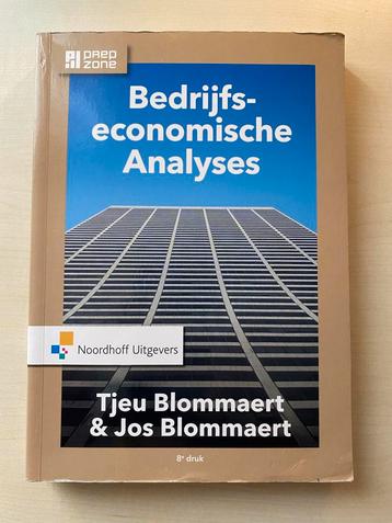 Bedrijfseconomische Analyses - Blommaert 8e druk beschikbaar voor biedingen