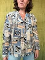 Vintage blouse - jaren 80 90 - print / printje - 38/40, Maat 38/40 (M), Overige kleuren, Ophalen of Verzenden, HGV