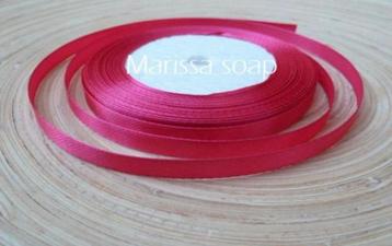 Rol satijnlint fuchsia - 6mm breed | hobby/linten/knutselen beschikbaar voor biedingen