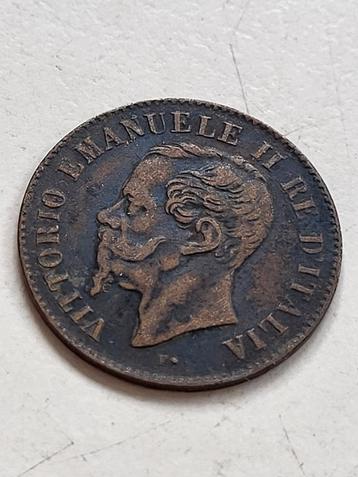 Munt Italië 2 centesimi 1867 Vittorio Emanuele zeer fraai  beschikbaar voor biedingen