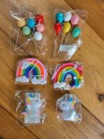Eenhoorn - Unicorn taart decoratie regenbogen, ballonnen, Nieuw, Versiering, Ophalen of Verzenden, Verjaardag
