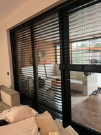 Zwarte Houten Jaloezieën met Deurgordijn, Ophalen of Verzenden, Gebruikt, Zwart, 200 cm of meer
