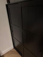 IKEA RAKKESTAD Schuifdeurkast, zwartbruin, Ophalen, Gebruikt, 100 tot 150 cm, 50 tot 75 cm