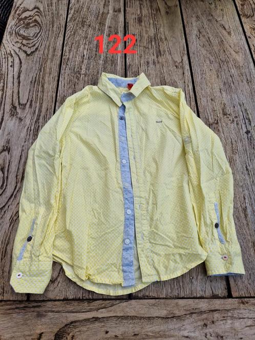Blouse overhemd CKS geel maat 122-128, Kinderen en Baby's, Kinderkleding | Maat 122, Zo goed als nieuw, Jongen, Overhemd of Blouse