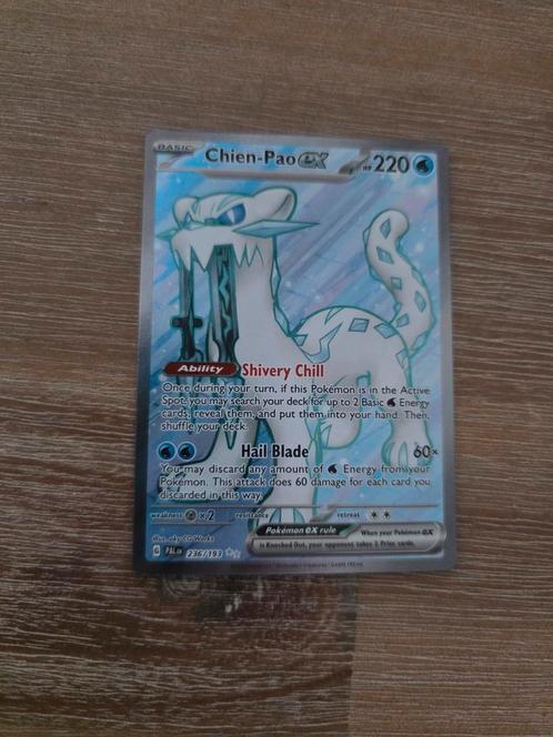 Chien-Pao EX full art pokemon kaart, Hobby en Vrije tijd, Verzamelkaartspellen | Pokémon, Nieuw, Losse kaart, Ophalen of Verzenden