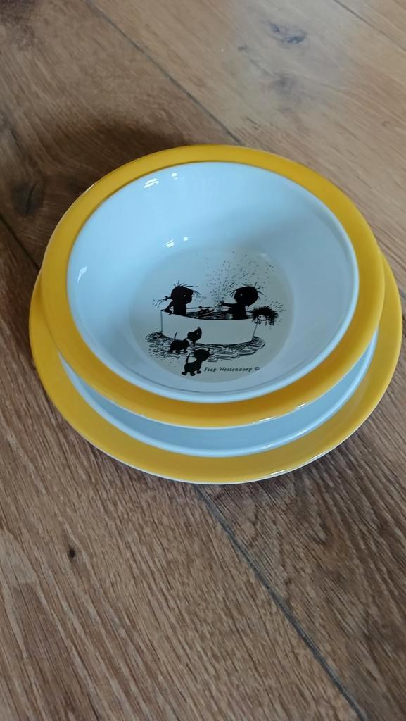 Kinderbordjes Set - Fiep Westendorp, Huis en Inrichting, Keuken | Servies, Zo goed als nieuw, Bord(en), Overige stijlen, Overige materialen