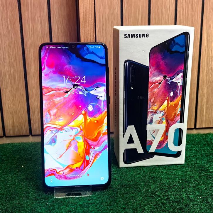 Samsung Galaxy A70 128GB Android 11 | Zwart, Telecommunicatie, Mobiele telefoons | Samsung, Zo goed als nieuw