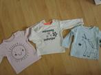 Hema - drie shirts maat 62, Kinderen en Baby's, Babykleding | Maat 62, Meisje, Ophalen of Verzenden, Zo goed als nieuw, Hema